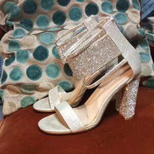 Forever Glitter shoes with ankle straps